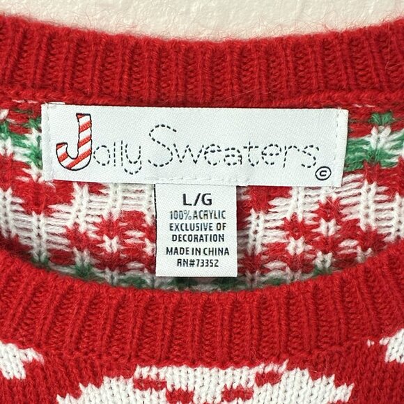 Jolly Sweaters Christmas Sweater Women’s Large Festive Llama 3D Party Holiday - Picture 2 of 8